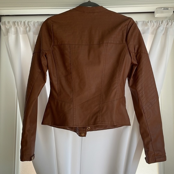 Cognac Bomber Jacket - Picture 4 of 5